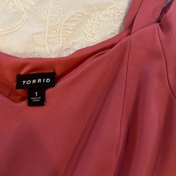 Torrid Cut Out Shoulder Fit & Flare Dress Sz 1 - Picture 5 of 10
